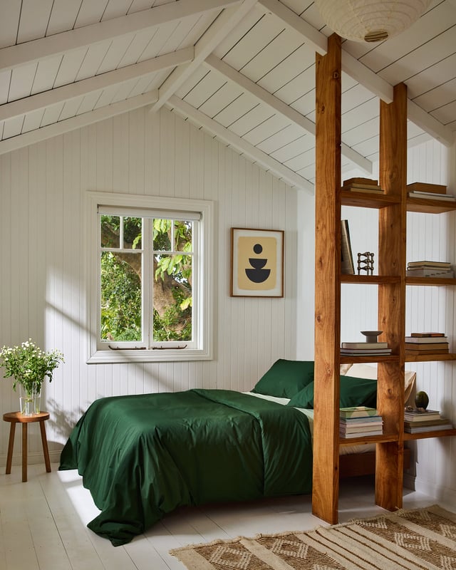 Moss, Apple & Crisp White Organic Cotton Percale Bedding Bundle