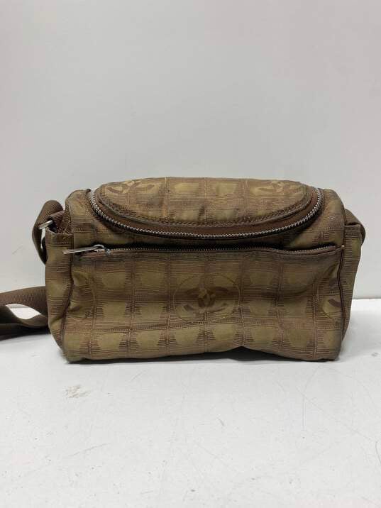 Chanel Green Cloth Crossbody Bag