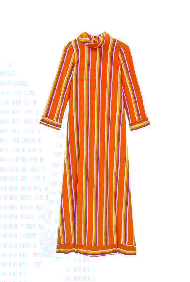 Mod Kaftan - Orange Stripe