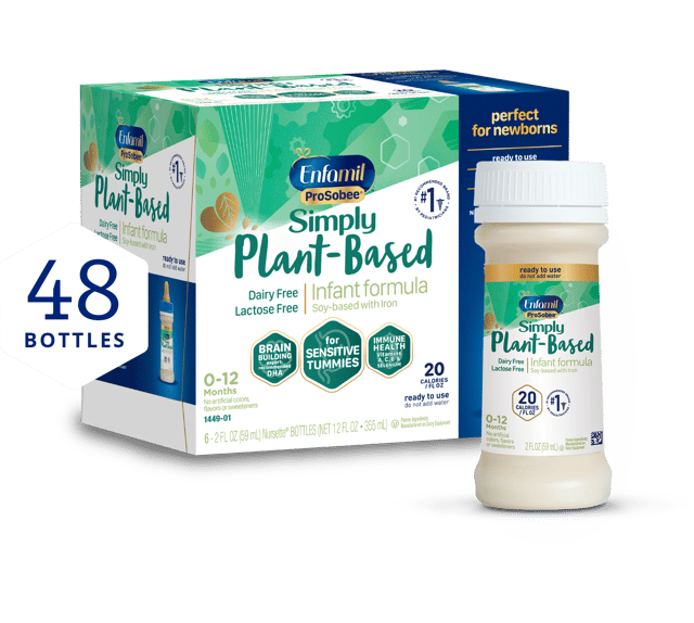 Enfamil® ProSobee® Plant-based Infant Formula - Ready to Use - 2 fl oz Bottles (Case of 48) - Online | Enfamil