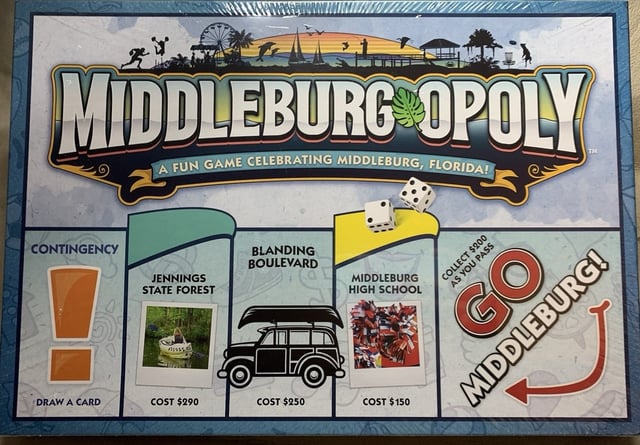 Middleburg Opoly Board Game Celebrates Middleburg FL NEW Sealed MIDDLEBURGOPOLY