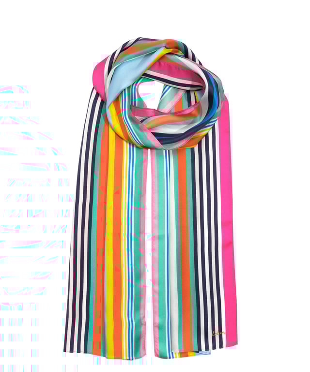 Tropic Stripe Silk Oblong