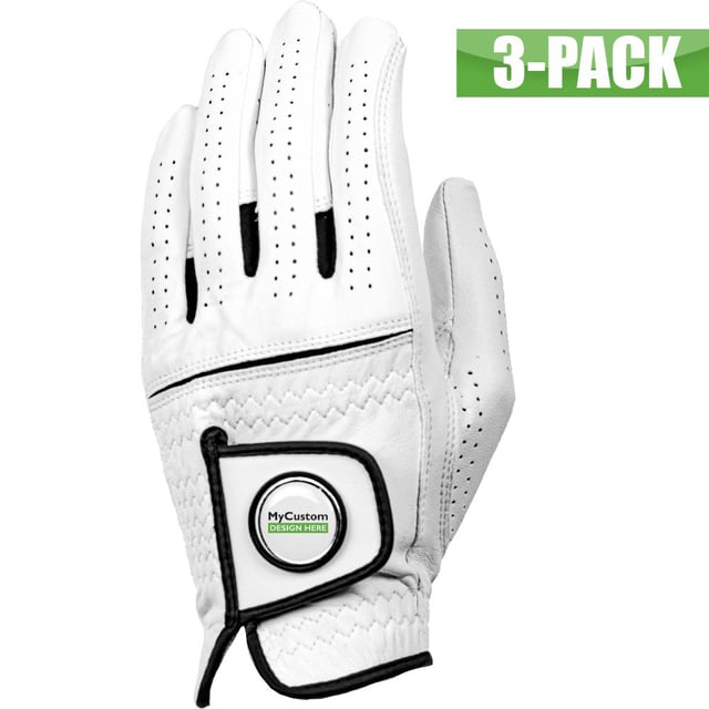 Cabretta Leather Men's Golf Gloves 3-Pack