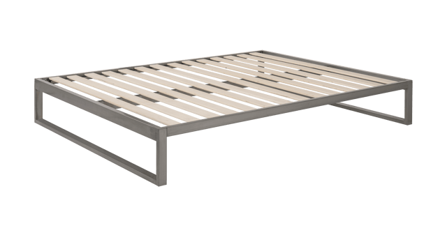 Mínimo Industrial Gunmetal® - Steel Bed Frame