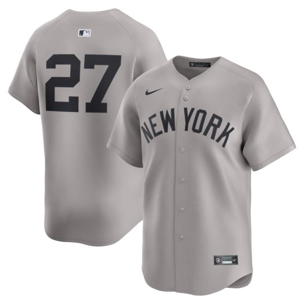 Men's New York Yankees Giancarlo Stanton Nike Gray Road Limited Player Jersey