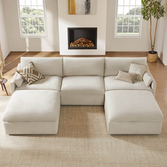 Kenna Modular 5 Seat Sofa-Chaise Sectional