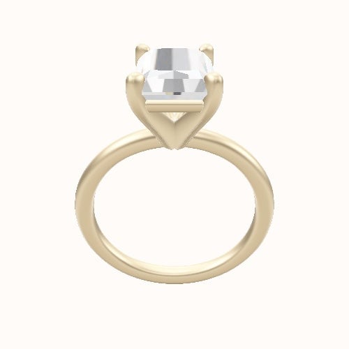 Classic Solitaire With High Set Four Prong Head / 4.05 CTW Radiant Lab Grown Diamonds