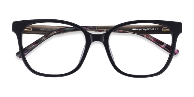 Miracle Cat Eye Black Gold Glasses for Women | Eyebuydirect