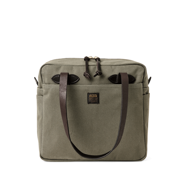 Rugged Twill Zipper Tote Bag - Otter Green