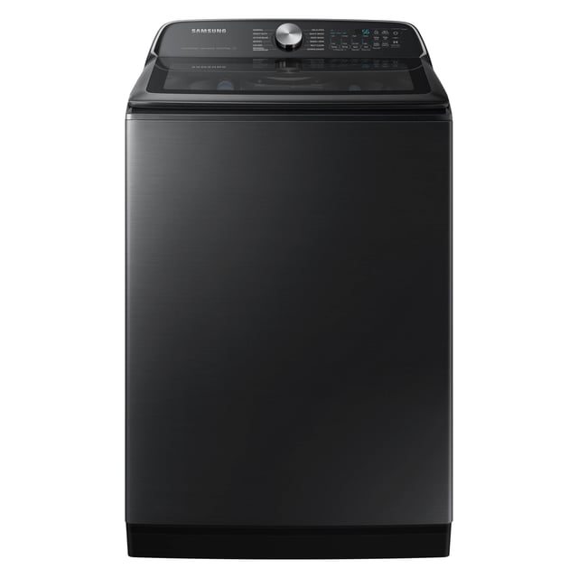 Samsung 5.5-cu ft High Efficiency Impeller Smart Top-Load Washer (Brushed Black) ENERGY STAR