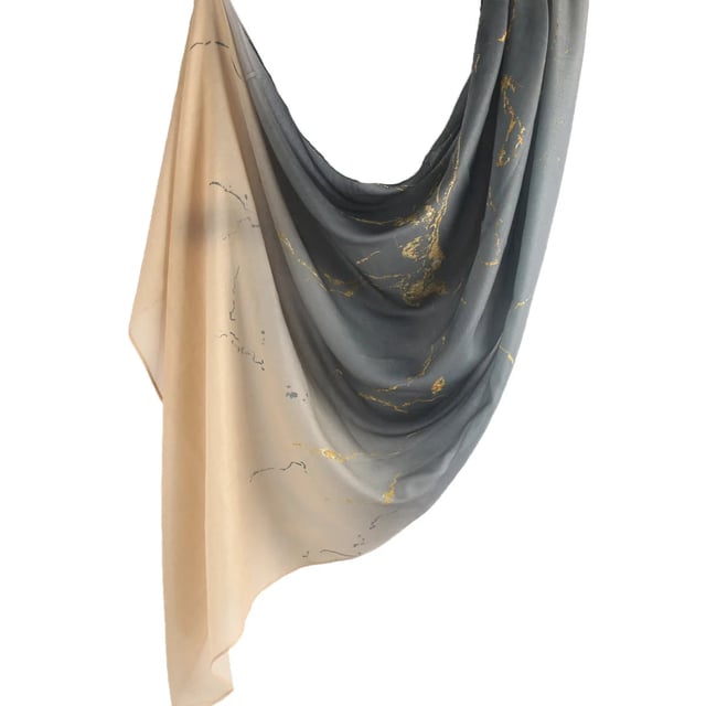 Sand Ombre Printed Modal Hijab