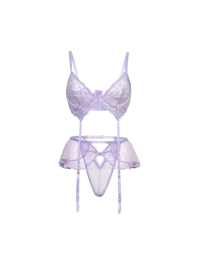 Milana Ruffle 3 Piece Bra Set