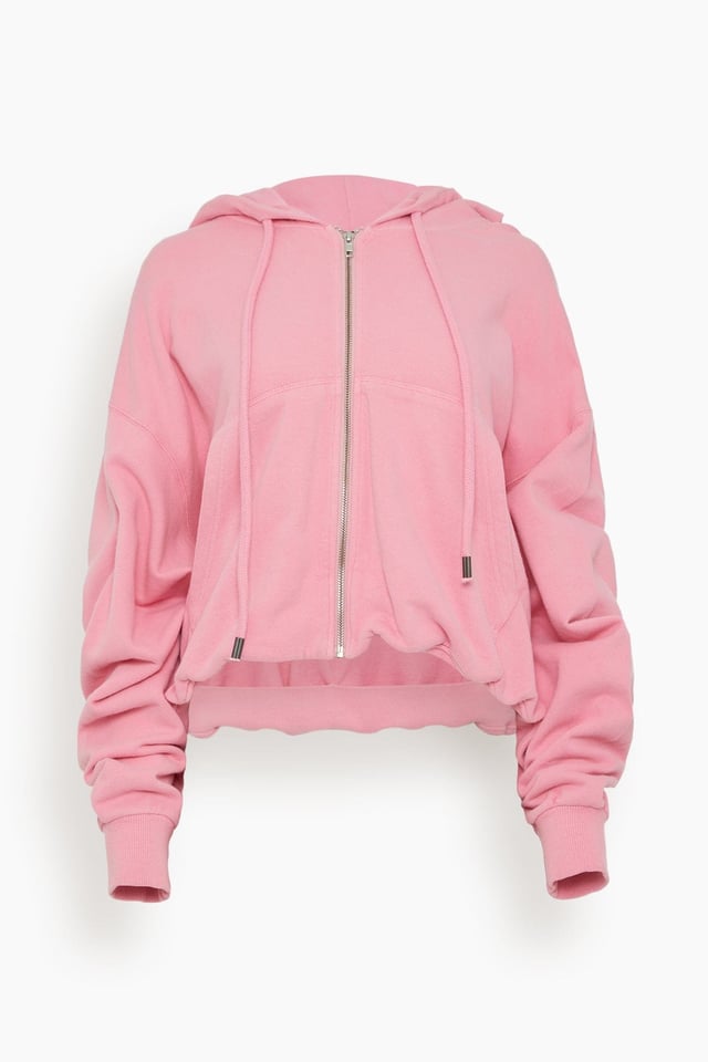 Balloon Zip-Up Hoodie in Pink