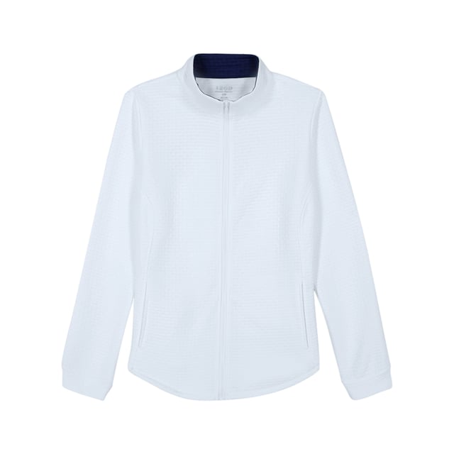 CASSIE PERFORMANCE STRETCH ZIP-UP ATHLETIC LIGHTWEIGHT JACKET - BRIGHT WHITE