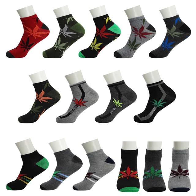 Men's Low Cut Wholesale Sock, Size 10-13 in Assorted Designs - Bulk Case of 144 Pairs