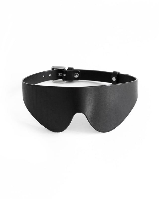 Hard Leather Blindfold Mask