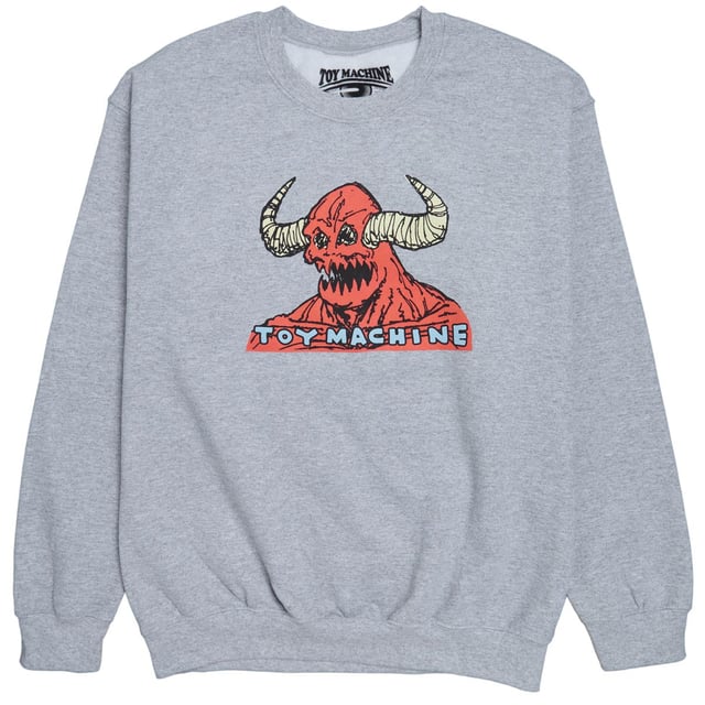 Toy Machine Hell Monster Crew Sweatshirt - Heather Grey
