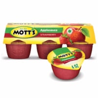 Mott's Strawberry Applesauce Cups, 6 ct / 4 oz