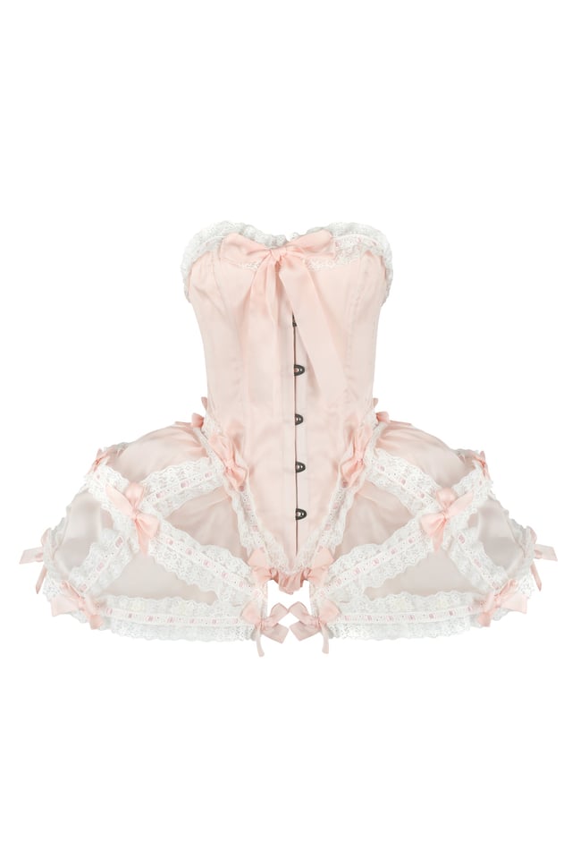 The Silk Satin Powder Gossamer Corset