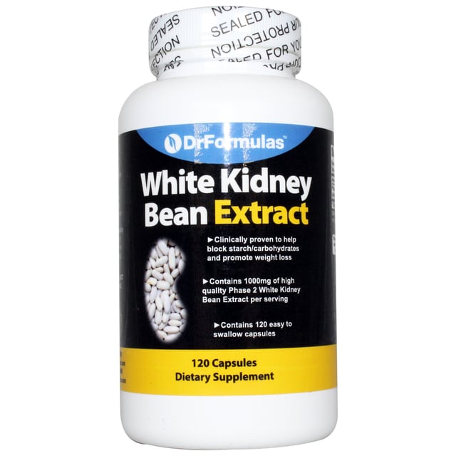 DrFormulas White Kidney Bean Extract Carb Blocker & Appetite Suppressant / Control | Weight Loss Pills for Women & Men Supplements, 1000 mg 120 Capsules