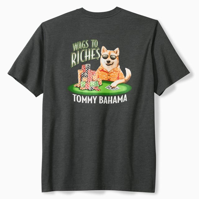 Tommy Bahama Men's Wags To Riches Pocket T-Shirt - Coal Heather