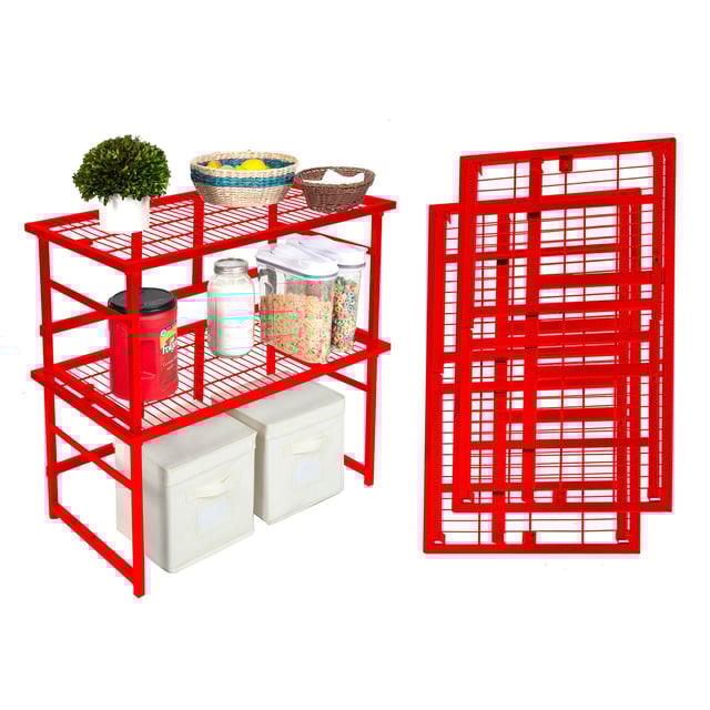 Origami R1 Series: Stackable & Foldable Storage Rack - (2-Pack)