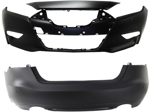 Replacement® 2017 Nissan Maxima - Front and Rear Primed Bumper Cover SET-RN01030002P-2