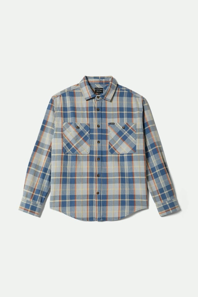 Vintage Wash Flannel - Blue/Soft Blue/Orange