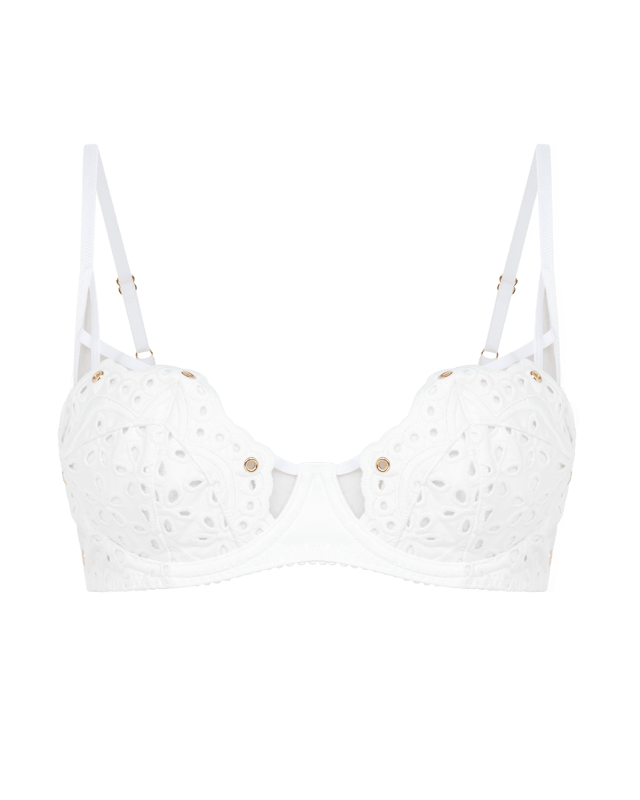 Nicoletti Plunge Underwired Bra in White |By Agent Provocateur