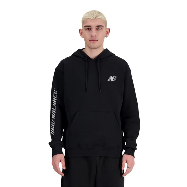 New Balance Men Reflective Lines Hoodie Black MT41942-BK