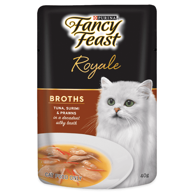 Royale Broths Tuna Surimi And Prawns In A Decadent Silky Broth Wet Cat Food