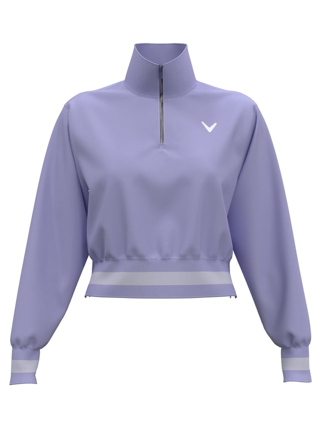 Womens Lightweight Cropped 1/4 Zip Golf Jacket