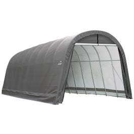 ShelterLogic Garage, 14 ft x 32 ft x 12 ft, Round, Gray