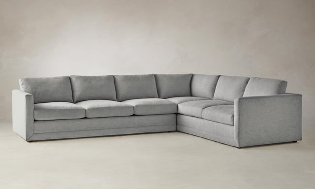 The Warren Sectional - Performance Linen Weave Cloud