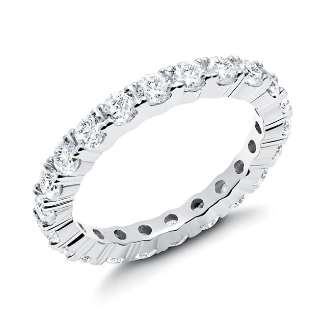2.4ct Brilliant Cut Eternity Band Finished in Platinum