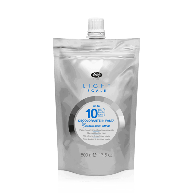 17.6 oz, Lisap Milano Light Scale Professional Charcoal Black Bleaching Paste - 10 Levels