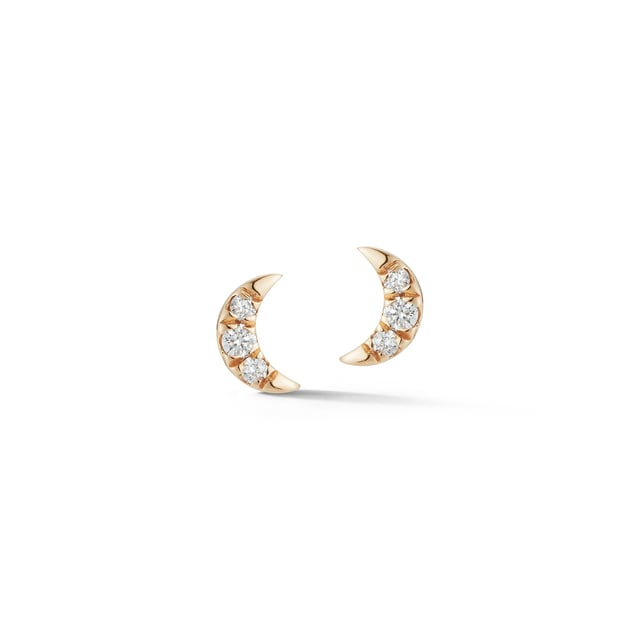 Mini Crescent Moon Studs
