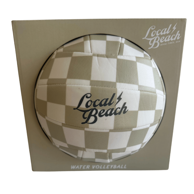 Local Beach Tan Checker Beach & Water Volleyball Size 5