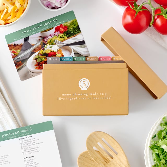 5 Ingredients or Less Menu Plans Pack