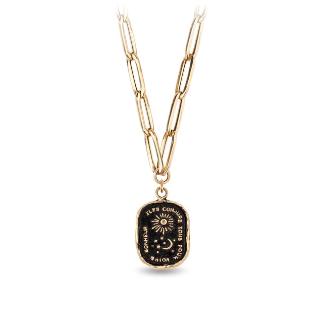 Everything For You 14K Gold Large Hollow Paperclip Chain Necklace