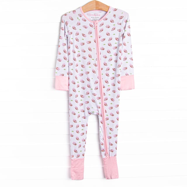 Touchdown Time Bamboo Zippy Pajama, Pink