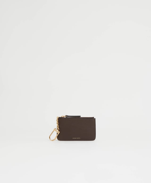 Keychain Zip Case - Chocolate