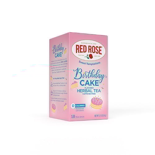 Red Rose Birthday Cake Tea - 18ct