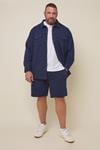 BadRhino Big & Tall Navy Blue Textured Jersey Shorts