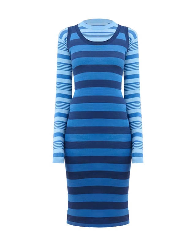 Striped Overlap Dress