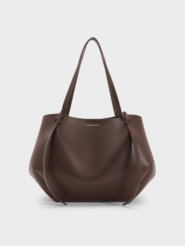 Espresso Brown Large Calla Tote Bag | CHARLES & KEITH