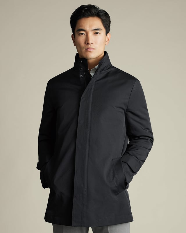 3 in 1 Rain Mac with Detachable Vest - Black