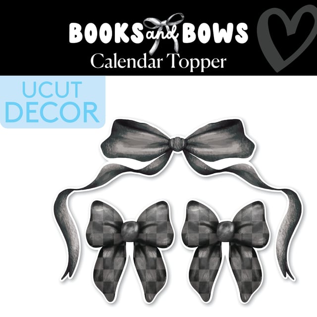 Black Bows Calendar Topper | Books and Bows