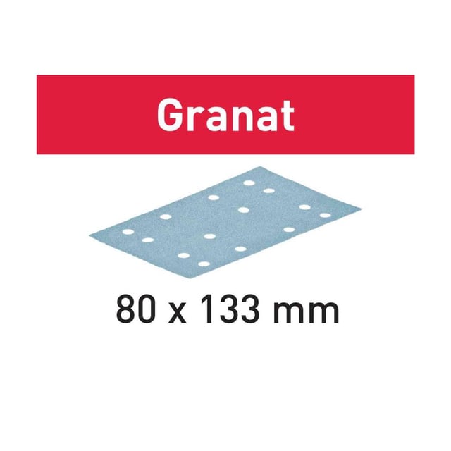 Festool 497119 Grit Abrasives STF 80x133 P80 GR/50 Granat