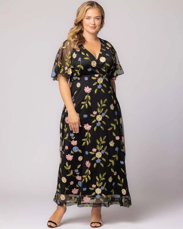 Embroidered Elegance Evening Gown